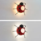 Lumendat Contemporary Creative Cartoon Beetle Acrylic LED Kids Wall Sconce Lamp For Bedroom Lumendat