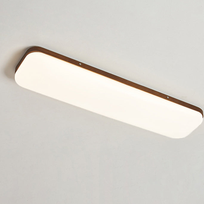 Modern Minimalist Rectangle Iron Acrylic LED Flush Mount Ceiling Light for Living Room