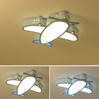 Lumendat Cartoon Creative Luminous Aircraft Design LED Flush Mount Ceiling Light Lumendat