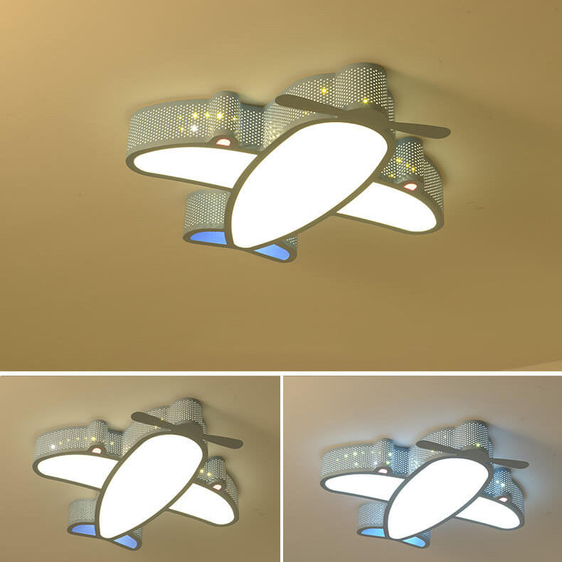 Lumendat Cartoon Creative Luminous Aircraft Design LED Flush Mount Ceiling Light Lumendat