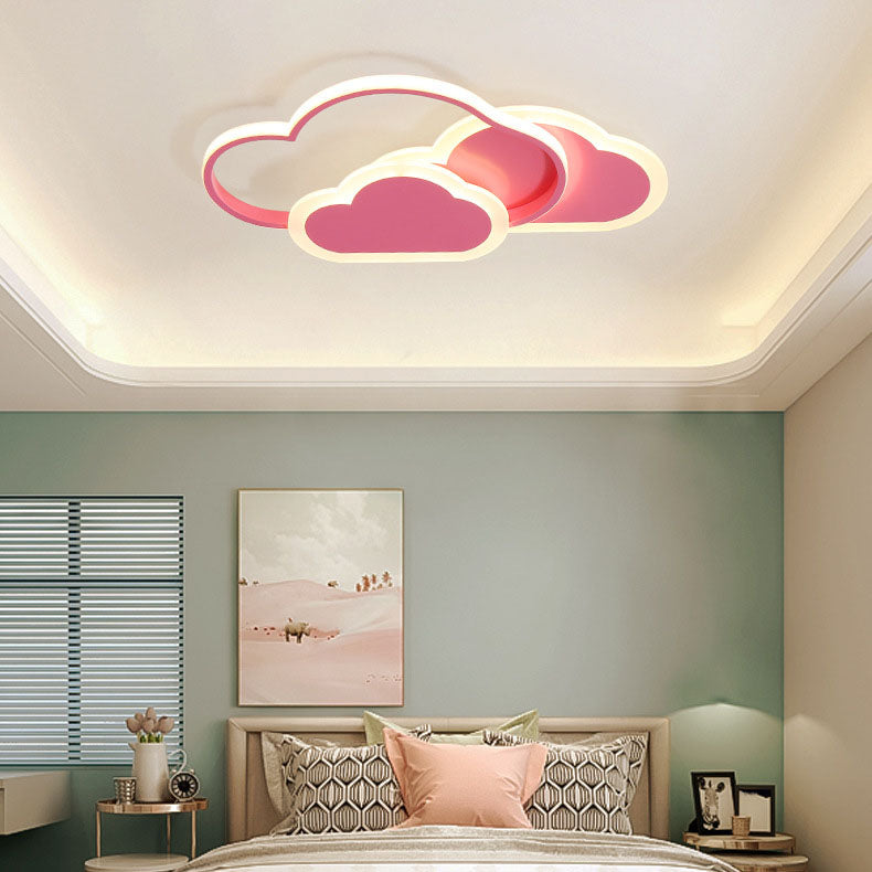 Lumendat Creative Cartoon Acrylic Cloud Design LED Flush Mount Ceiling Light Lumendat