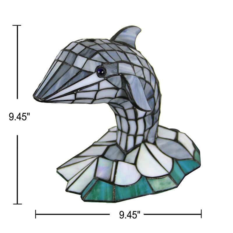 Tiffany Creative Animal Stained Glass 1-Light Decorative Table Lamp Lumendat