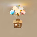 Lumendat Contemporary Creative Colorful Acrylic Balloon Log Cabin 7/9-Light Kids Semi-Flush Mount Ceiling Light For Bedroom Lumendat