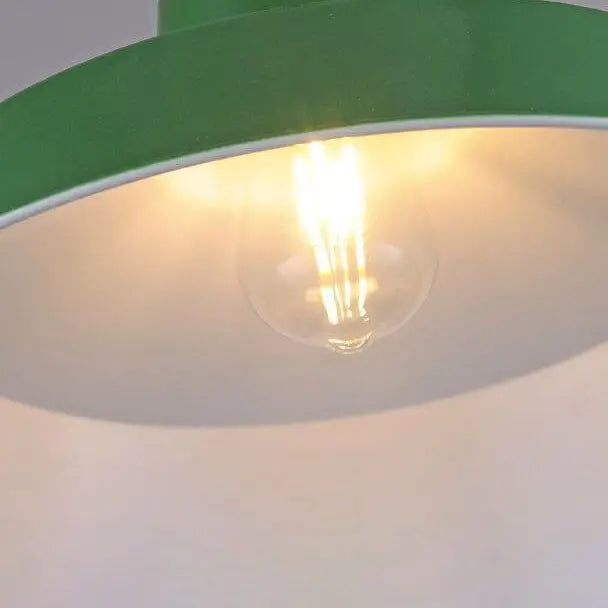 Industrial Vintage Green Iron Dome Cone 1-light Pendant Light Lumendat