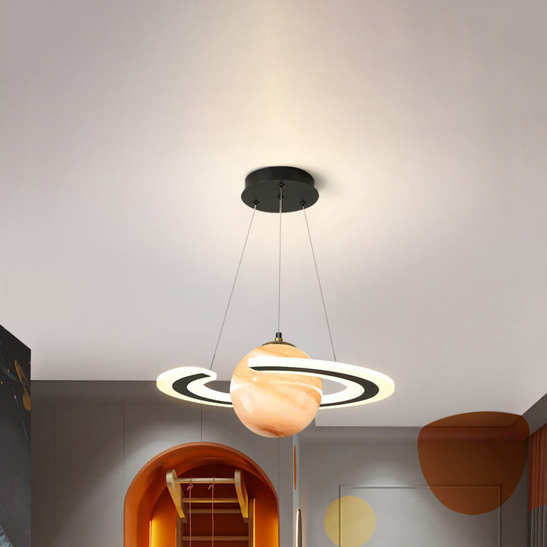 Lumendat Modern Creative Space Planet Circle Kids LED Chandelier Lumendat