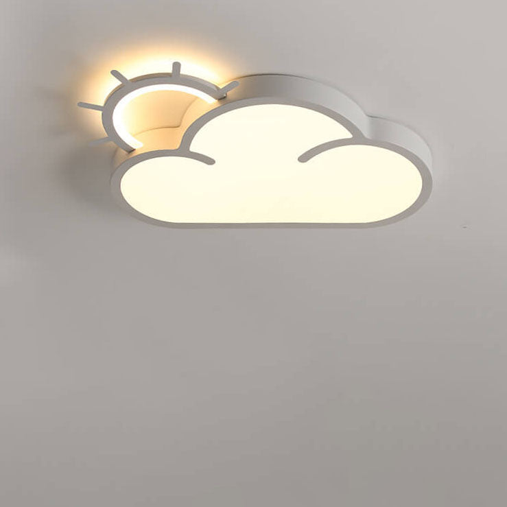 Lumendat Nordic Minimalist Cloudy Sun LED Kids Flush Mount Ceiling Light Lumendat