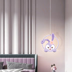 Lumendat Contemporary Creative Kids Iron Aluminum Acrylic Circle StellaLou Rabbit LED Pendant Light For Bedroom Lumendat