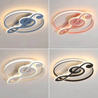 Nordic Creative Music Notes Design LED Flush Mount Ceiling Light BulbSquare