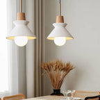 Nordic Minimalist Macaron Wood Cement 1-light Pendant Light Lumendat