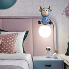 Lumendat Nordic Cartoon Resin Rocket Snowman 1-Light Kids Pendant Light Lumendat