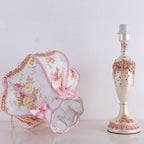 European Romantic Fabric Tassel 1-Light Table Lamp Lumendat