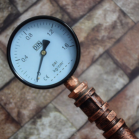 Industrial Steampunk Copper Water Pipe 2-Light Standing Floor Lamp Lumendat