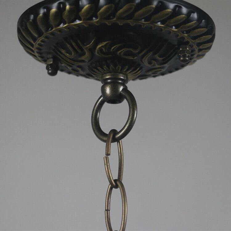Vintage Tiffany Grape Stained Glass 1-light Pendant Light