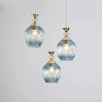 Contemporary Nordic Gradient Glass Metal Orb 1/3 Light Island Light Chandelier for Living Room Lumendat
