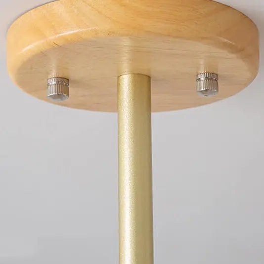 Nordic Vintage Wooden Glass Dome Shade 3/5 Light Chandelier Lumendat