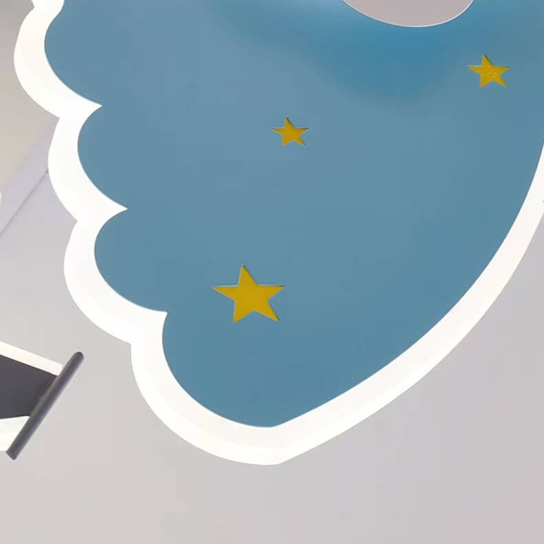 Lumendat Creative Kids Cartoon Aircraft Dimmable Acrylic LED Flush Mount Ceiling Light Lumendat
