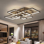 Modern Minimalist Combination Square Hardware Acrylic LED Semi-Flush Mount Ceiling Light For Living Room Lumendat
