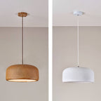Japanese Minimalist Matte Texture Resin Dome 1-light Pendant Light BulbSquare