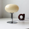 Nordic Vintage Cream Round Glass 1-Light Table Lamp Lumendat
