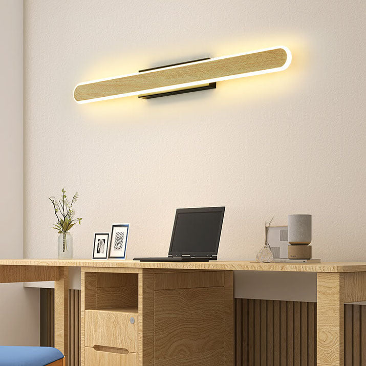 Scandinavian Modern Minimalist Wood LED Vanity Light Wall Sconce Lamp Lumendat