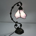 Tiffany Simple Flower Petal Resin Stained Glass 1-Light Table Lamp Lumendat