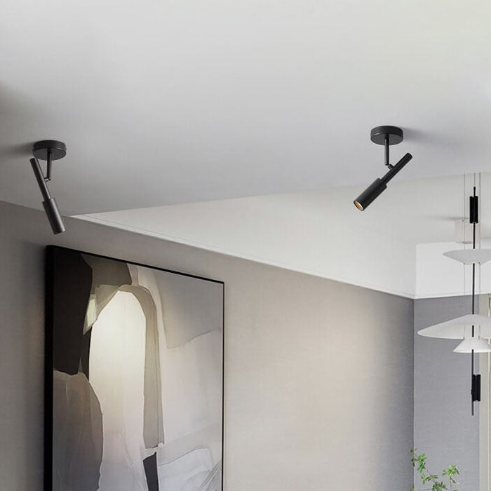 Minimalist Spotlight Rotatable LED Semi-Flush Mount Ceiling Light Lumendat