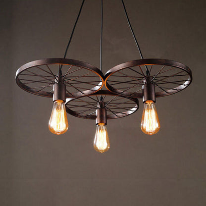 Industrial Creative Personality Wrought Iron Wheels 1/3/6-light Chandelier