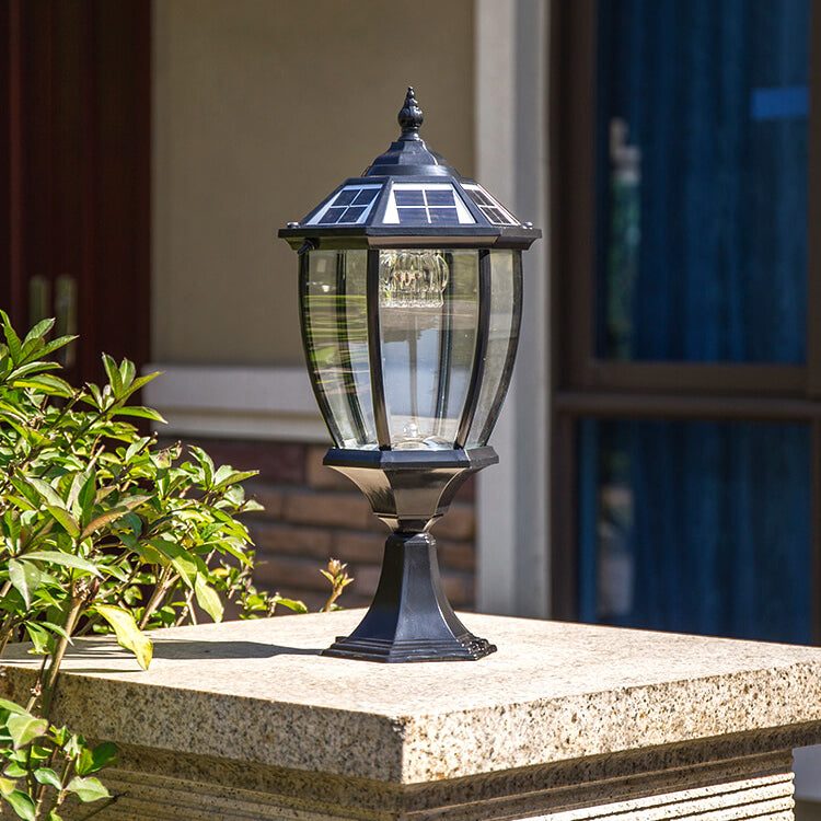 Outdoor Solar Waterproof Aluminum Glass 1-Light Lawn Landscape Light Lumendat