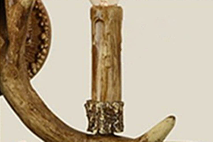 Industrial Resin Retro Antler 2-Light Creative Wall Sconce Lamp