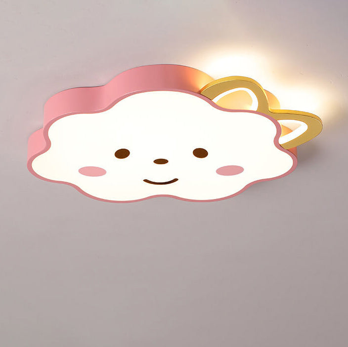 Lumendat Cartoon Creative Clouds Cat Ears LED Flush Mount Ceiling Light Lumendat