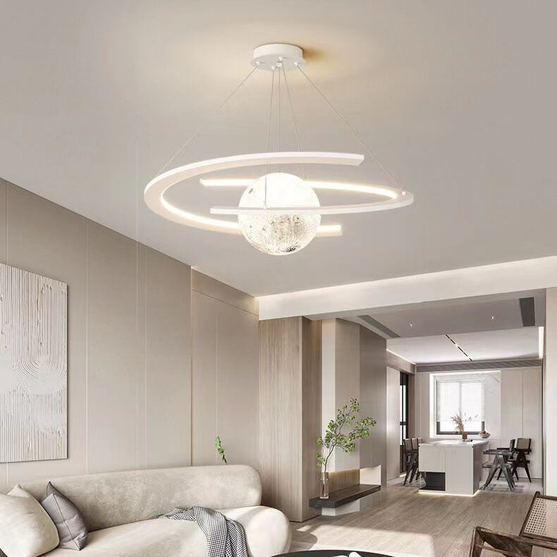Lumendat Nordic Minimalist Kids Wrought Iron Planet LED Chandelier Lumendat