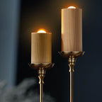 Modern Simple Wooden Cylindrical USB LED Table Lamp Lumendat