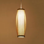 Creative Bamboo Weaving Lantern 1-light Pendant Light BulbSquare
