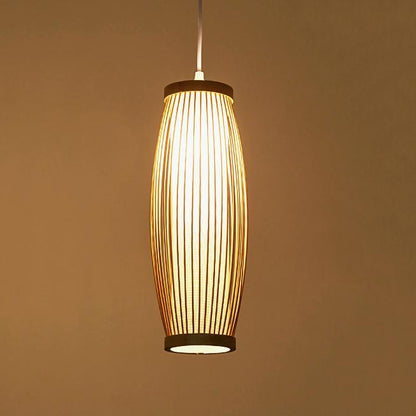 Creative Bamboo Weaving Lantern 1-light Pendant Light