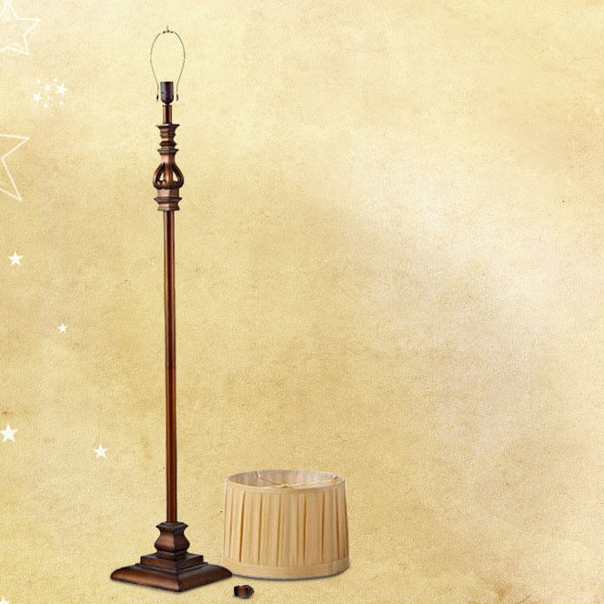 Modern European Retro Pleated Fabric 1-Light Standing Floor Lamp Lumendat