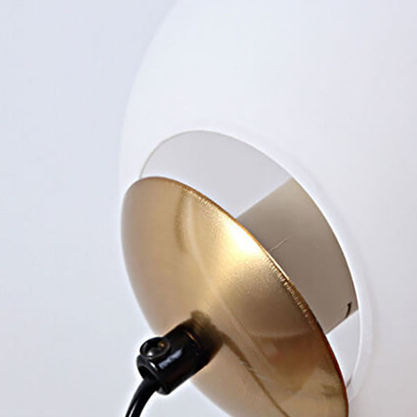 Modern Creative Spiral Circle Base Glass Ball 1-Light Table Lamp Lumendat