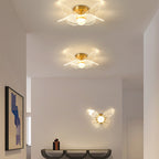 Creative Gold Double Layer Overlap Design LED Semi-flush Mount Light