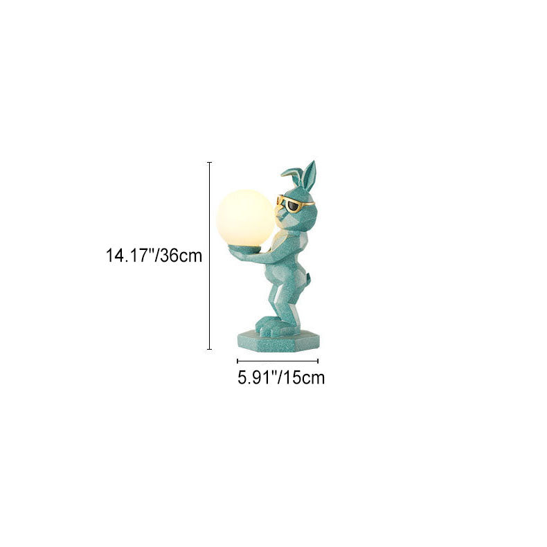 Lumendat Contemporary Creative Resin Unicorn Glass Shade 1-Light Kids Table Lamp For Bedroom Lumendat