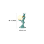 Lumendat Contemporary Creative Resin Unicorn Glass Shade 1-Light Kids Table Lamp For Bedroom Lumendat