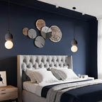 Contemporary Scandinavian Orb Terrazzo 1-light Pendant Light for Bedroom BulbSquare