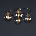 Modern Mid-Century Iron Frame Magic Bean Glass Shade 4/6-Light Semi-Flush Mount Ceiling Light For Living Room Lumendat