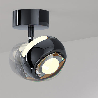 Modern Simplicity Cylinder Acrylic Aluminum Iron LED Spotlight Semi-Flush Mount Ceiling Light For Living Room