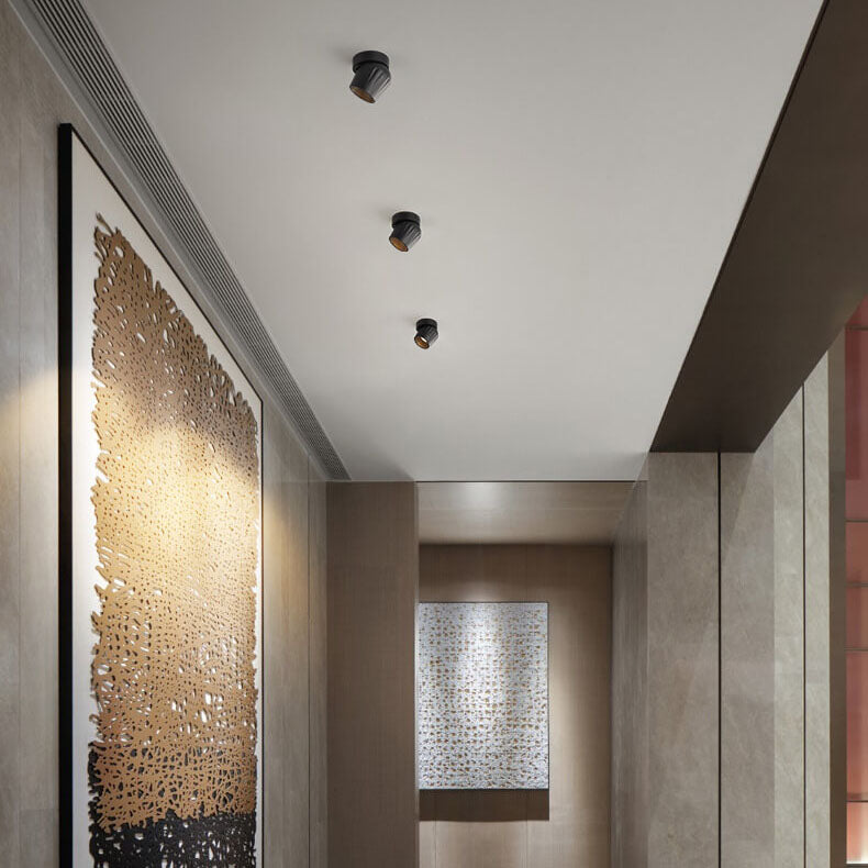 Modern Minimalist Aluminum Adjustable Angle LED Spotlight Semi-Flush Mount Ceiling Lumendat