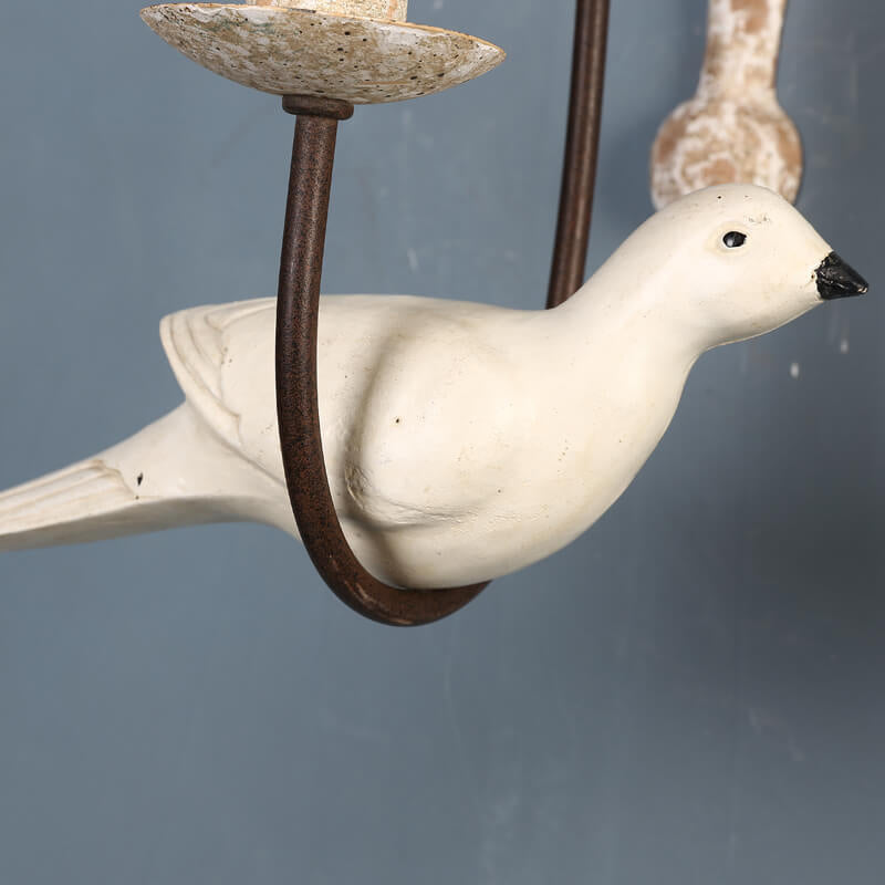 Vintage Rustic Wooden Bird Sconce 1/2 Light Wall Sconce Lamp Lumendat