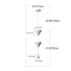 Modern Minimalist Cone Iron Aluminum Acrylic LED Pendant Light for Bedroom