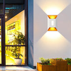 Modern Aluminum Lens Outdoor Waterproof Patio LED Wall Sconce Lamp Lumendat