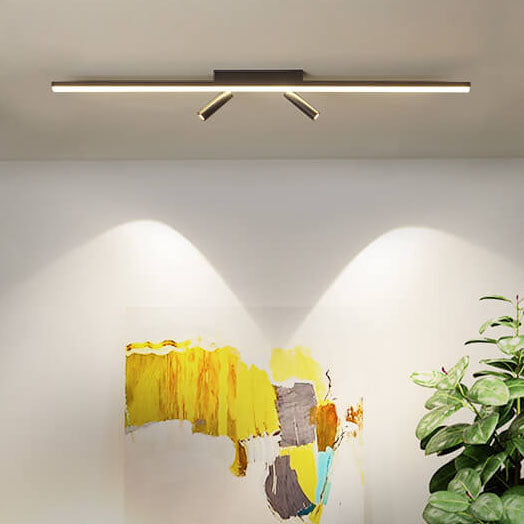 Nordic Minimalist Acrylic Long Strip Track Spotlight LED Flush Mount Ceiling Light Lumendat