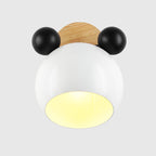 Lumendat Nordic Cartoon Bear Dome 1-Light Kids Wall Sconce Lamp Lumendat