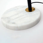 Contemporary Nordic Glass Dome Shade Marble Base 1-Light Standing Floor Lamp For Living Room Lumendat