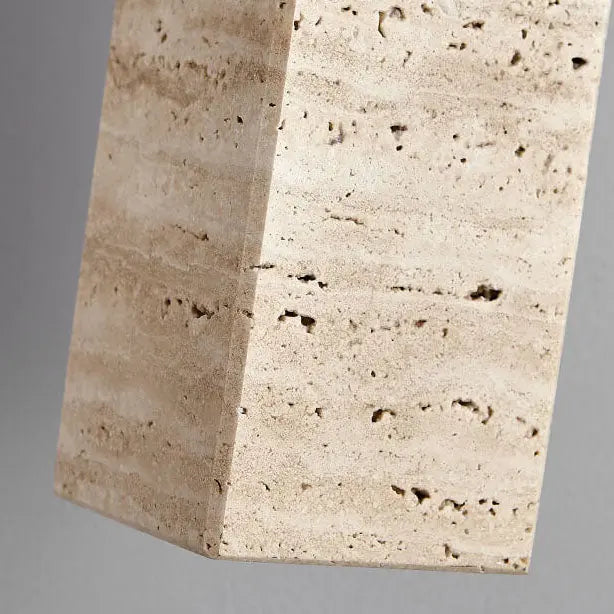 Japanese Wabi-sabi Solid Wood Stone 1/2/3-light Island Light Chandelier BulbSquare
